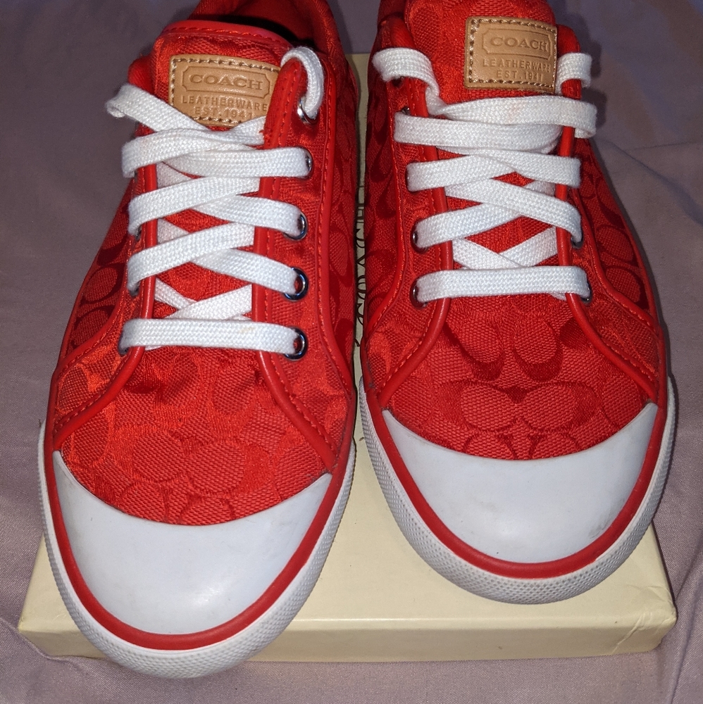 ❤️ RED Coach Barrett Sneakers ❤️